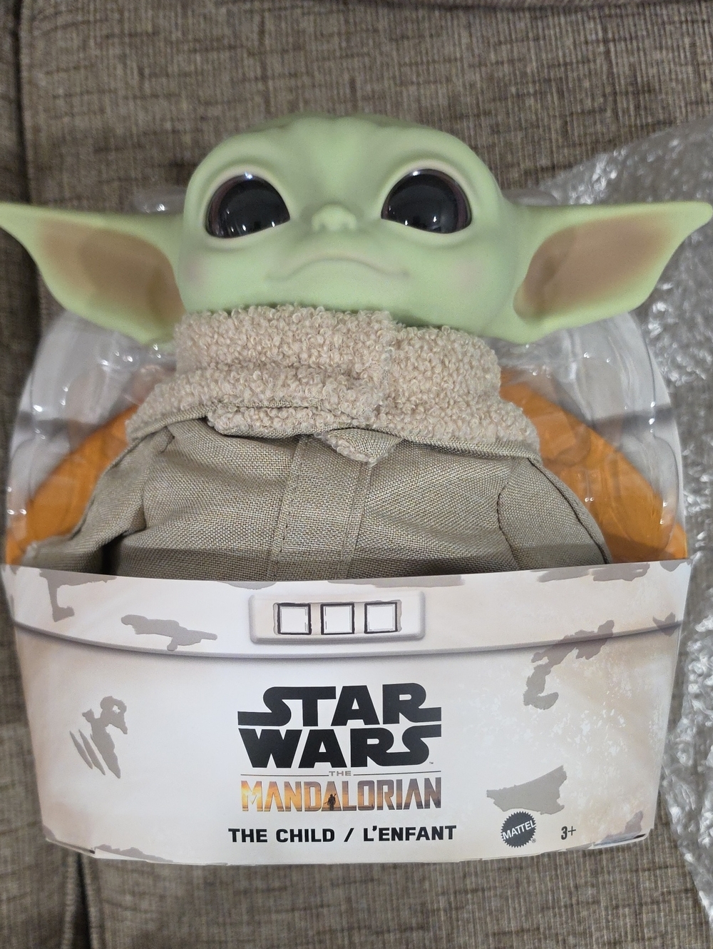 Mattel Star Wars The Mandalorian Green and Tan 'The Child' Plush